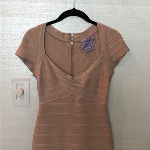 Herve Leger bondage dress
